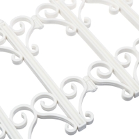 Ограждение декоративное, 25 × 180 см, 5 секций, пластик, белое, «Классика» Ограждение декоративное, 25 × 180 см, 5 секций, пластик, белое, «Классика»