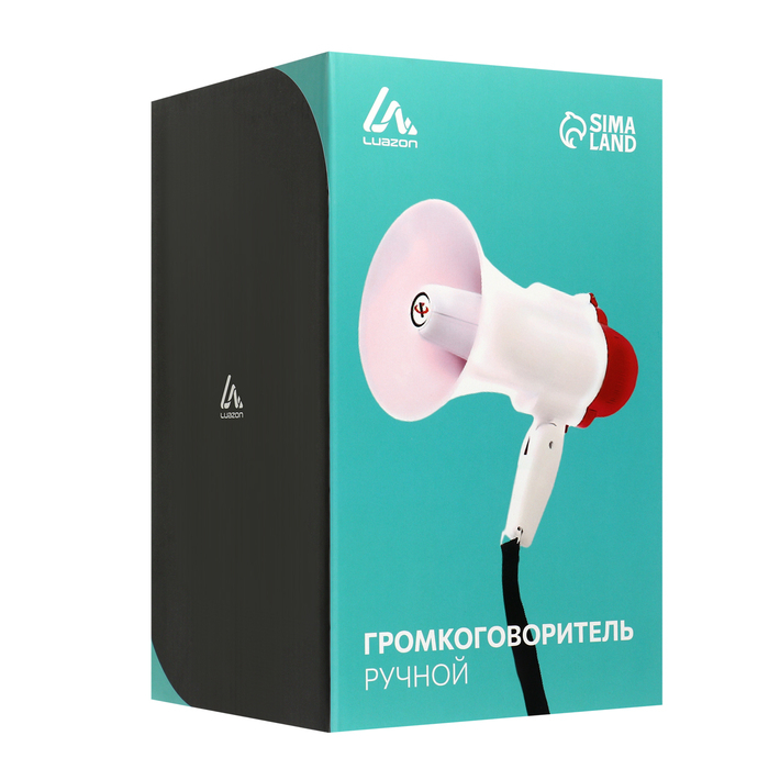 Мегафон ручной Rad-01, 15 Вт, дальность до 200 м, запись 10 сек, 3 режима белый