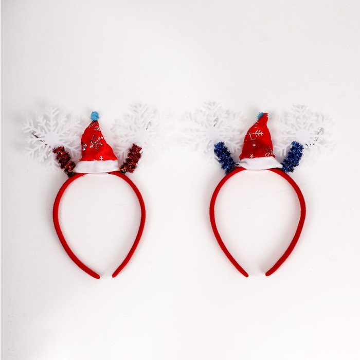 Карнавальный ободок &laquo;Снежинки&raquo;, цвета МИКС