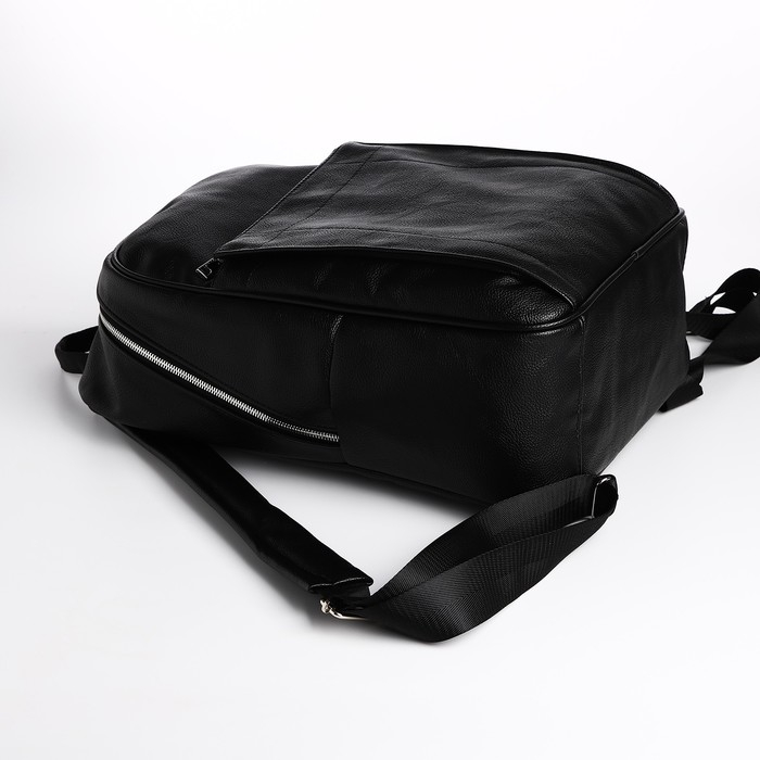 Рюкзак молодёжный, &laquo;Сакси&raquo;, отдел на молнии, наружный карман, цвет чёрный