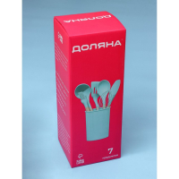 Набор кухонных принадлежностей Доляна &laquo;Лиам&raquo;, 7 предметов, 33&times;12,5&times;12,5 см, цвет бирюзовый