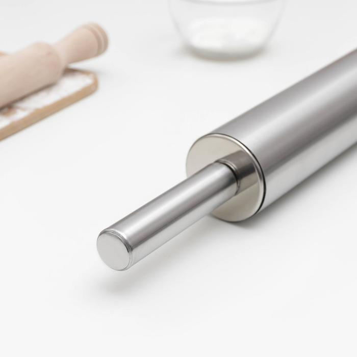 Скалка &laquo;Самый смак&raquo;, металл, 47 см, рабочая часть 25 см