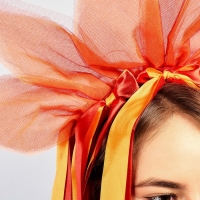 Карнавальный ободок &laquo;Лучистое солнце&raquo;, цвет красно-оранжевый