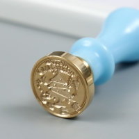 Печать для сургуча с пластиковой ручкой "Ёлочка с подарками" 2,5х2,5 см