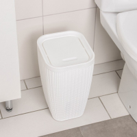 Контейнер для мусора &laquo;Вязаное плетение&raquo;, 10 л, цвет белый