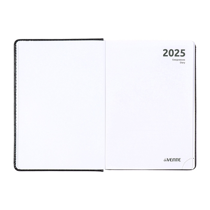 Ежедневник датированный 2025 года, deVENTE. Flag, B5 168 листов, deVENTE.Barbara, твердая обложка кожзам с поролоном, перфорация, ляссе, блок 70 г/м2, темно-синий