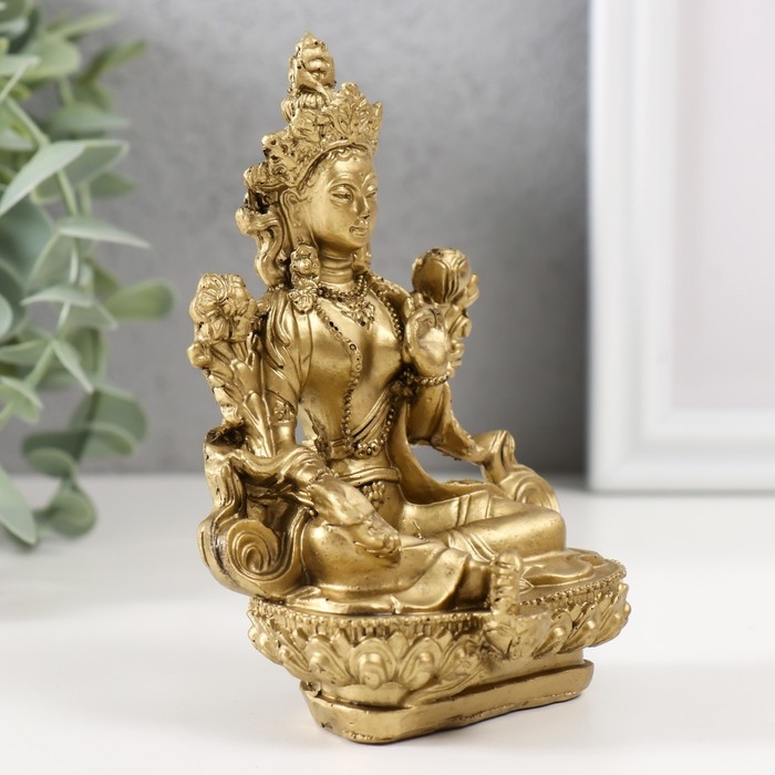 Нэцке полистоун бронза Нэцке полистоун бронза "Парвати" 12,5х8,5х6,7 см