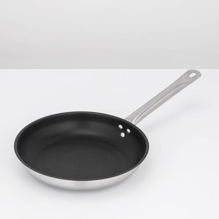 Сковорода из нержавеющей стали, d=28 см, h=4 см, капсульное дно, антипригарное покрытие, индукция Сковорода из нержавеющей стали, d=28 см, h=4 см, капсульное дно, антипригарное покрытие, индукция