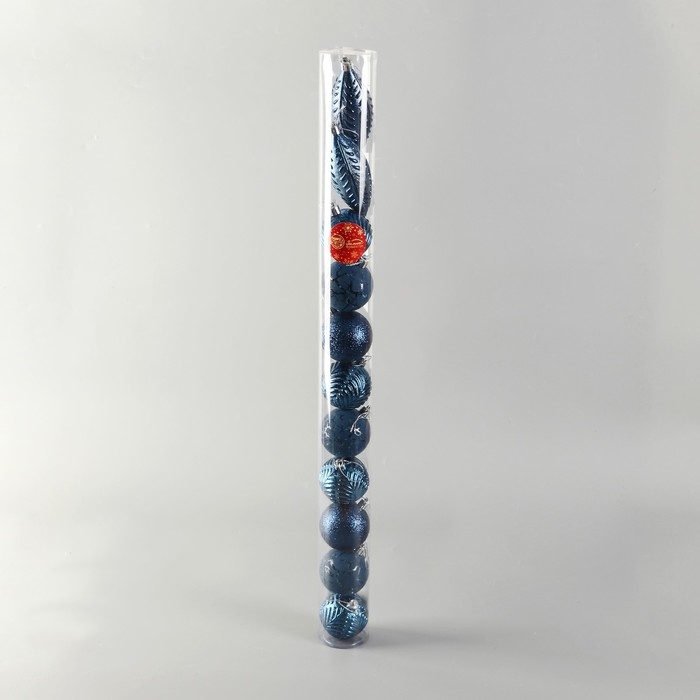 Набор украшений пластик 11 шт Набор украшений пластик 11 шт "Мелодия" сосулька, 6 см, синий