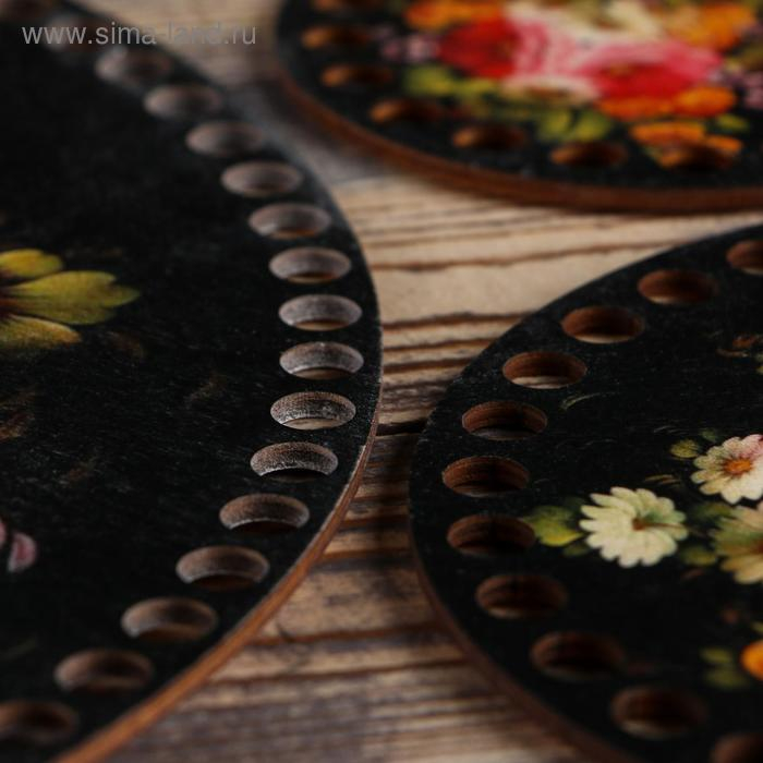 Набор Заготовок для вязания "Круг Жостовская роспись №1" (3 в 1), донышки, 10,15,30 см