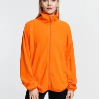 Куртка флисовая унисекс Fliska, оранжевая, размер XS/S