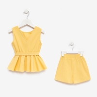 Комплект для девочки (майка и шорты) KAFTAN, р.38 (146-152), желтый