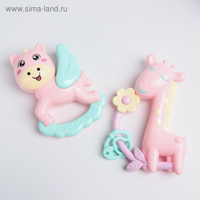 Набор погремушек &laquo;Нежность&raquo;, в сумочке, 6 шт., цвет МИКС, Крошка Я