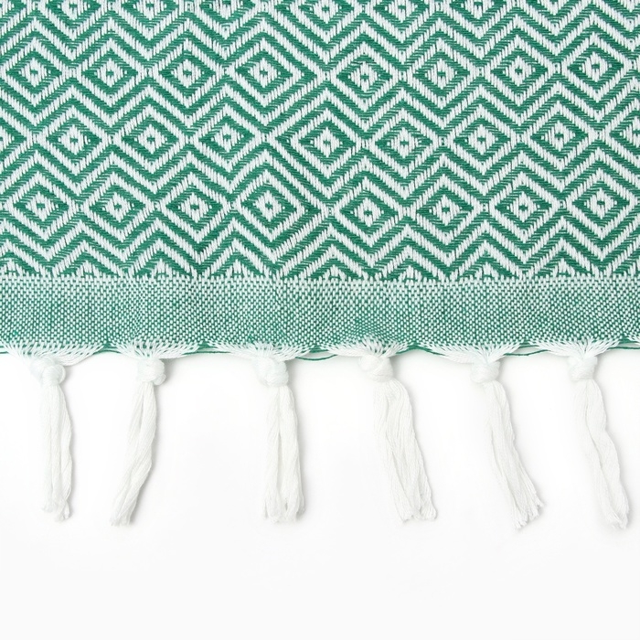 Плед Этель East 100*180см , цв.зеленый, 80%хлопок, 20% п/э