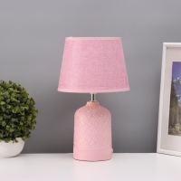 Лампа настольная "Узор" 1х40Вт Е14 розовый 20х20х34см