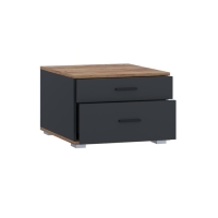 Тумба прикроватная Афина, 602х426х390, Дуб крафт золотой/Антрацит