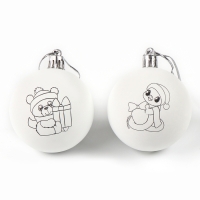 Ёлочные шары под раскраску на новый год &laquo;Змея. Волшебные истории&raquo;, d = 5,5 см, новогодний набор для творчества