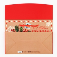 Пакет-коробка &laquo;Новогодняя почта&raquo;, 28 х 20 х 13 см, Новый год