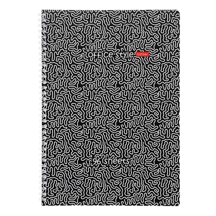 Тетрадь A4, 96 листов в линейку на гребне Тетрадь A4, 96 листов в линейку на гребне "Лабиринт", обложка мелованный картон, глянцевая ламинация, тиснение, блок 65 г/м2, 4В МИКС