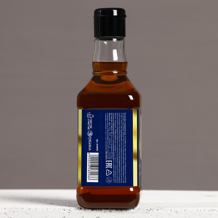 Подарочный набор косметики &laquo;Богатства и успеха!&raquo;, гель для душа во флаконе виски 250 мл и мочалка для тела, Новый Год