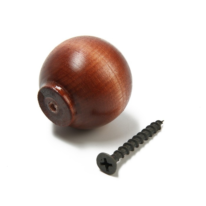 Ручка-кнопка Алапаевск, «Шар», цвет под дерево Ручка-кнопка Алапаевск, «Шар», цвет под дерево