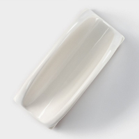 Салфетница фарфоровая на бамбуковой подставке BellaTenero, 14,5&times;6,5&times;8 см, цвет белый