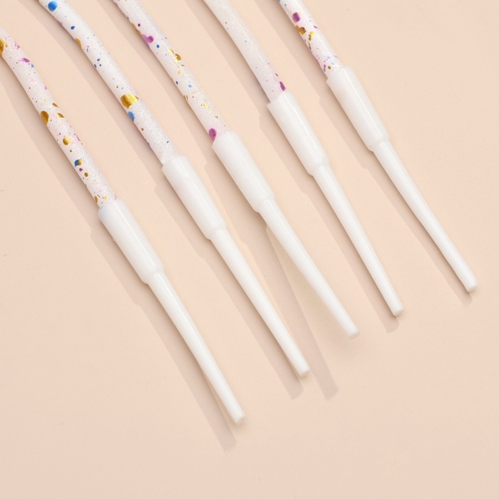 Свечи для торта "Серпантин. Клякса", 10 шт, белые