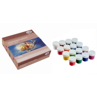 Краска акриловая, набор 16 цветов х 20 мл, Гамма "Хобби", морозостойкая, глянцевая, 1401201