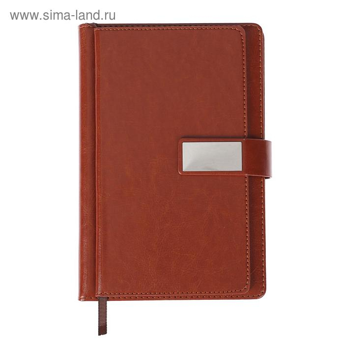 Ежедневник недатированный А5, 100 листов в клетку, с хлястиком, обложка пвх, МИКС