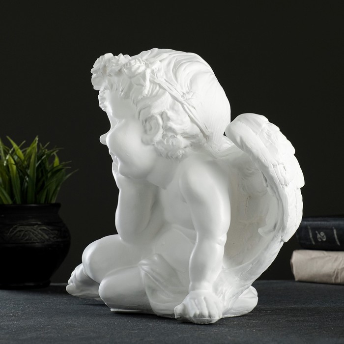 Фигура Фигура "Ангел сидя средний" 30х21х25см, белый