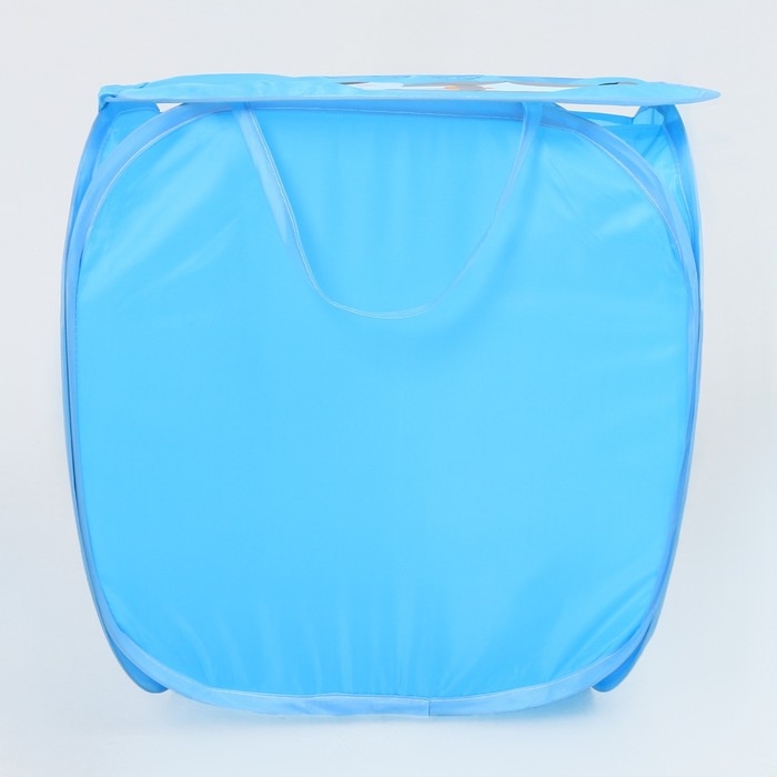 Корзина для хранения игрушек &laquo;Енотик&raquo; с крышкой, 45 х 45 х 43 см, синяя