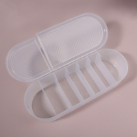 Органайзер для хранения, с крышкой, 7 секции, 28 &times; 10,5 см, цвет прозрачный