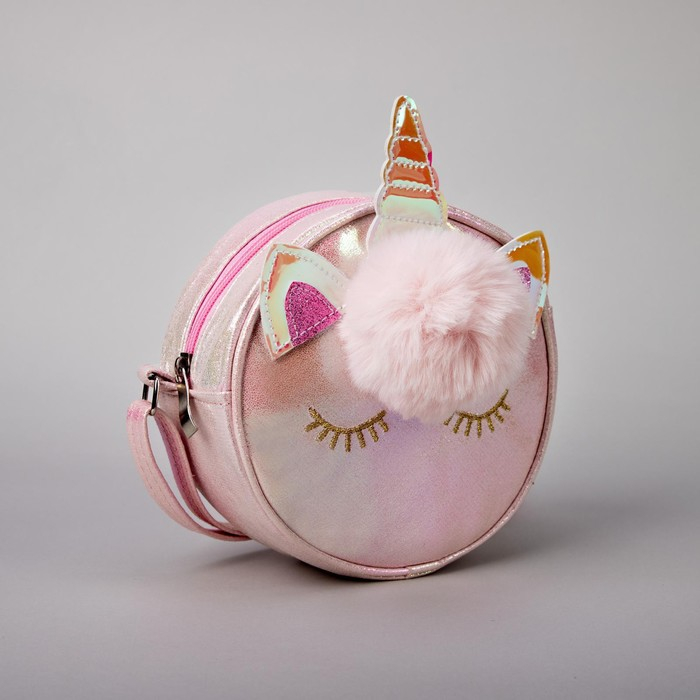 Сумка детская для девочки Волшебный единорог на молнии, цвет розовый Сумка детская для девочки Волшебный единорог на молнии, цвет розовый