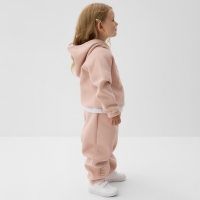 Толстовка (худи) детская MINAKU: Exclusive print, цвет пудровый, Oversize рост 110 см