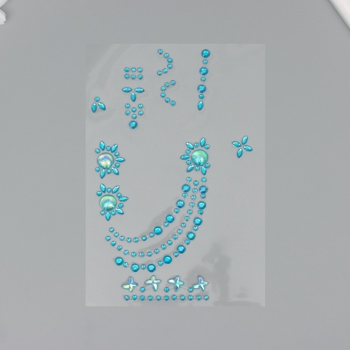 Наклейка пластик стразы "Браслеты из страз" МИКС 12х20,3 см