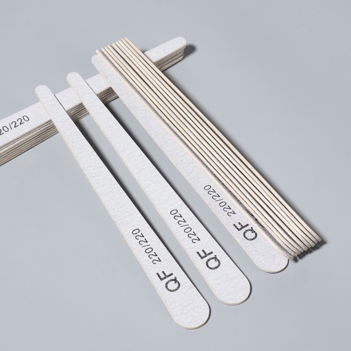 Пилка-наждак, набор 20 шт, деревянная основа, абразивность 220/220, 18 см, цвет серый Пилка-наждак, набор 20 шт, деревянная основа, абразивность 220/220, 18 см, цвет серый