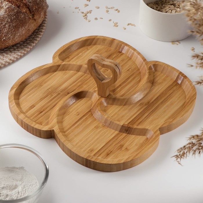 Менажница &laquo;Вертиго&raquo;, 29&times;29 см, бамбук