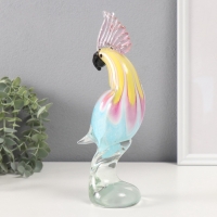 Сувенир стекло "Какаду" пастельных оттенков 7х7х25 см Сувенир стекло "Какаду" пастельных оттенков 7х7х25 см