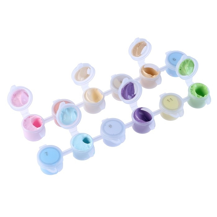 Набор акриловых красок &laquo;&lrm;Нежность&raquo;&lrm;, 12 цветов