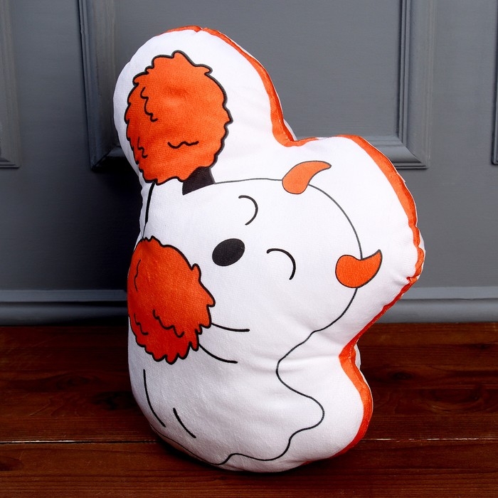 Мягкая игрушка &laquo;Привидение&raquo; с рожками, цвет белый