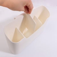 Органайзер для хранения «Нежность», навесной, 4 секции, с клеевой основой, 26,8 × 16,2 см, цвет белый Органайзер для хранения «Нежность», навесной, 4 секции, с клеевой основой, 26,8 × 16,2 см, цвет белый