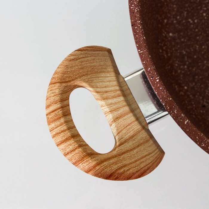 Кастрюля Доляна &laquo;Брауни&raquo;, 4 л, d=20 см, h=11,5 см, стеклянная крышка, антипригарное покрытие, индукция