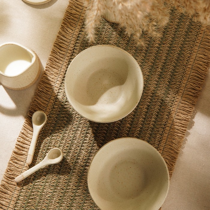 Набор салатников керамических SL Home &laquo;Виенто&raquo;, 600 мл, d=15 см, цвет бежевый