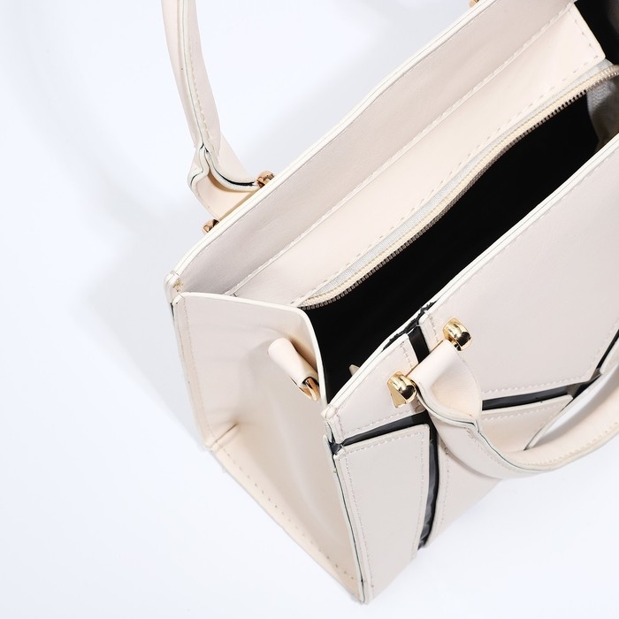 Сумка женская тоут на молнии, цвет белый Сумка женская тоут на молнии, цвет белый