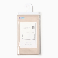 Наволочка Этель 70х70 см, цвет бежевый, мако-сатин, 114г/м2, 100% хлопок