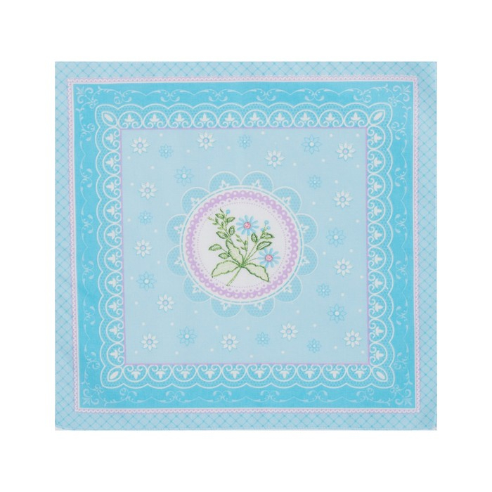 Платки носовые женские Этель "Нежность" 30*30 см, (набор 12 шт), рис. МИКС,100% хл