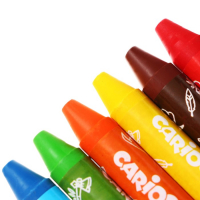 Мелки восковые 8 цветов, Carioca "Baby", супермягкие, большой корпус облегчающий захват, для малышей Мелки восковые 8 цветов, Carioca "Baby", супермягкие, большой корпус облегчающий захват, для малышей