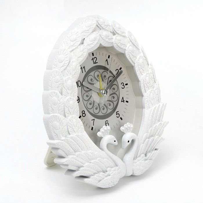 Часы настольные будильник Часы настольные будильник "Павлины", циферблат 7 х 11 см, 14.5 х 15.5 см