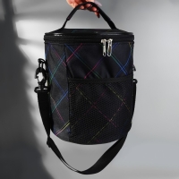 Сумка-футляр «Неон», 2 люверса, d = 21 × 23 см, цвет чёрный/разноцветный Сумка-футляр «Неон», 2 люверса, d = 21 × 23 см, цвет чёрный/разноцветный