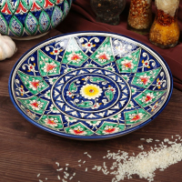 Ляган Риштанская Керамика "Узоры", 25 см, синий Ляган Риштанская Керамика "Узоры", 25 см, синий